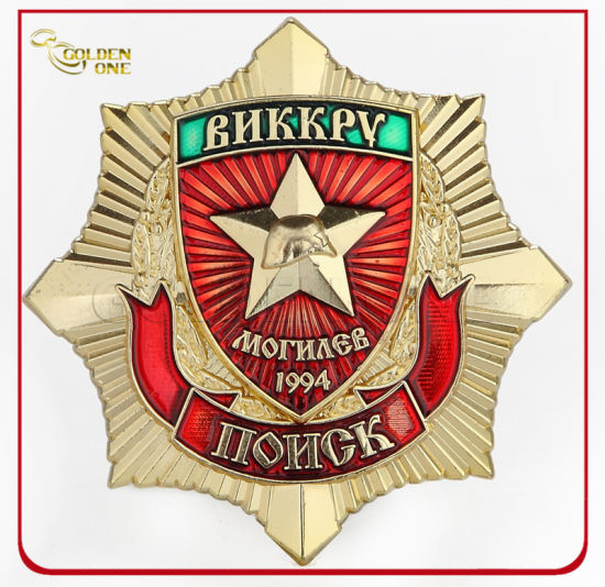 Kundenspezifisches Metallvergoldungs-3D-Abzeichen