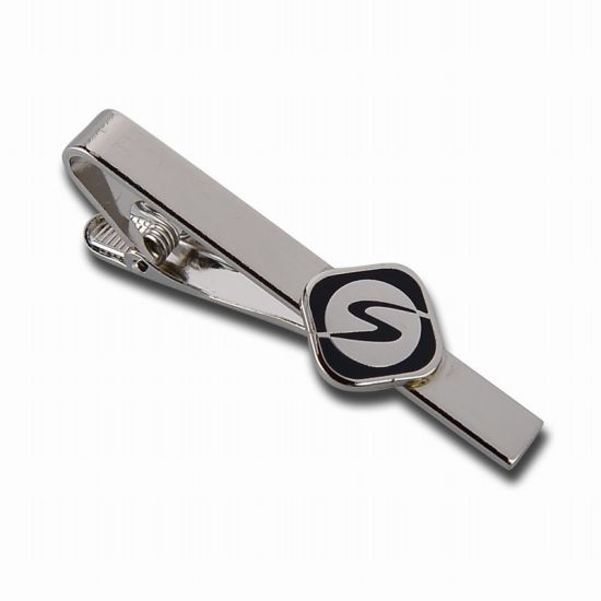 Brillenform, neuartiges Design, kundenspezifische Krawattenklammer aus splitterbeschichtetem Metall