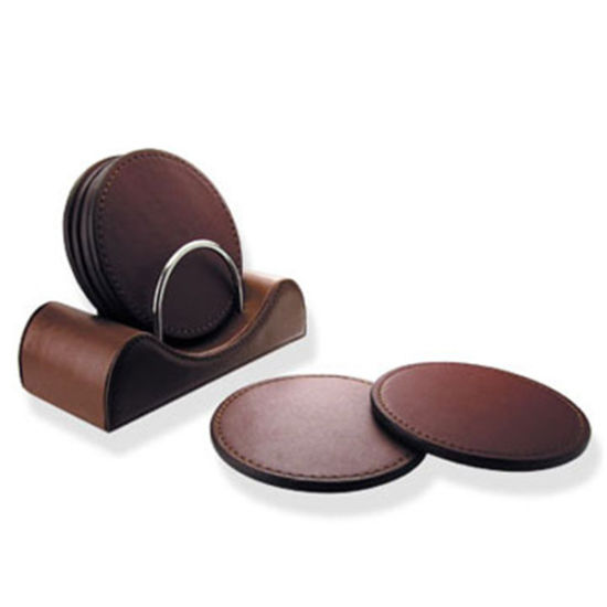 Werbegeschenk Bedruckbares Aluminium-Untersetzer-Set in runder Form