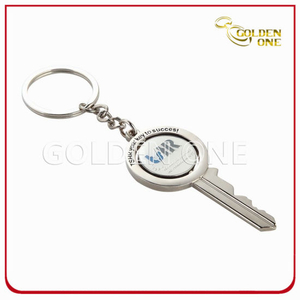 Personalisierter Metall-Schlüsselanhänger mit Vollfarbdruck als Werbegeschenk