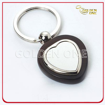 Custom Style Herzform Metall Holz Schlüsselanhänger