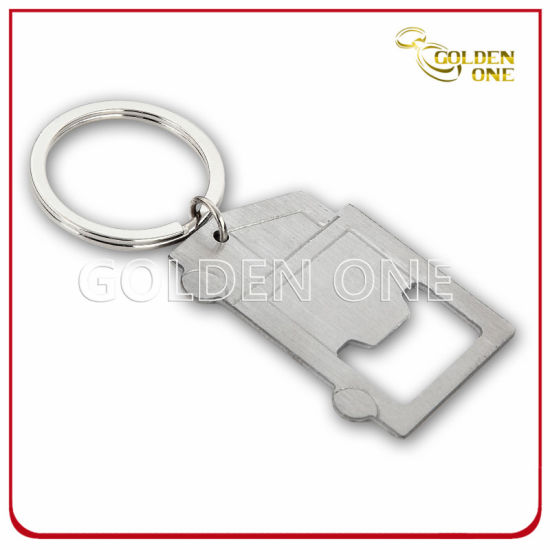Großhandel Stainess Stahl personalisierte Dekoration graviert individuelles Logo Emaille Metall 3D Flaschenöffner Schlüsselanhänger
