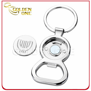 Schlüsselanhänger aus Metall mit Münzhalter, direkt ab Werk