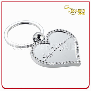 Bling Heart Schlüsselanhänger aus Metall mit Glitzer-Finish