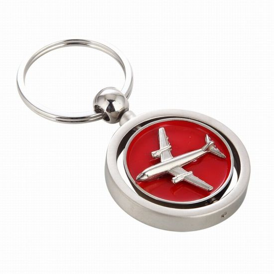 Ovaler Schlüsselanhänger aus gebürstetem Metall