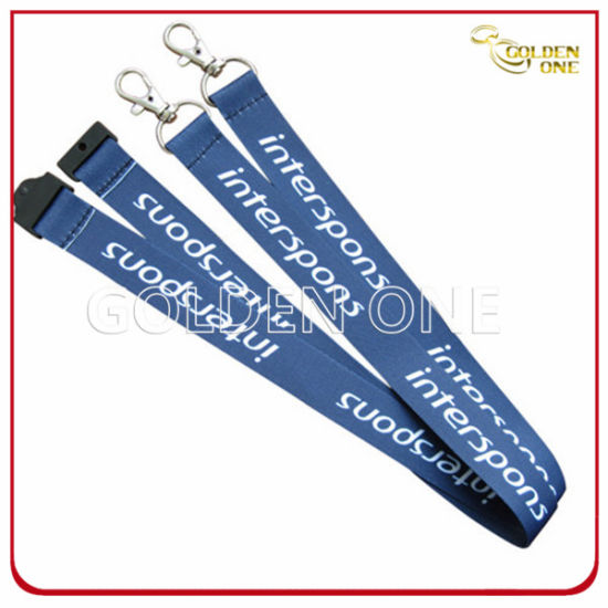 Liefern Sie personalisiertes Lanyard aus Polyestergewebe mit Metallhaken
