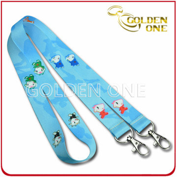 Werbegeschenk Sublimations-PVC-Umhängeband mit doppelten Metallclips