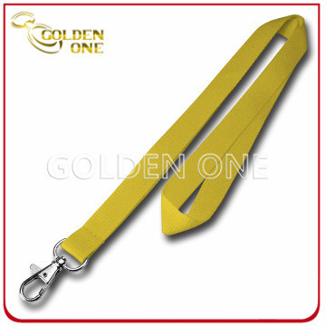 Liefern Sie leeres Polyester-Lanyard mit reiner Farbe und Metallhaken