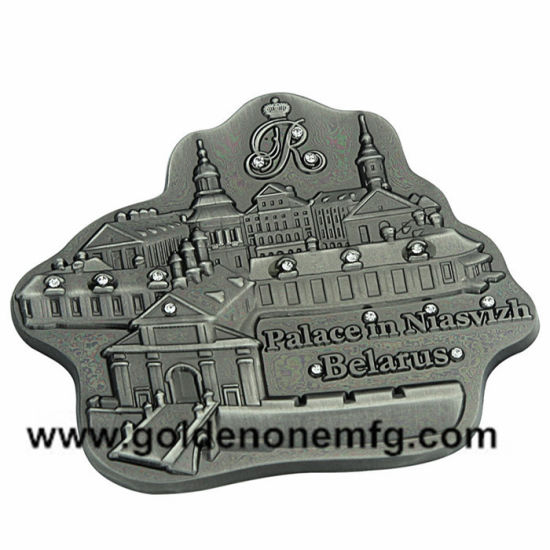 Antikmessingbeschichtete weiche Gürtelschnalle mit Leder