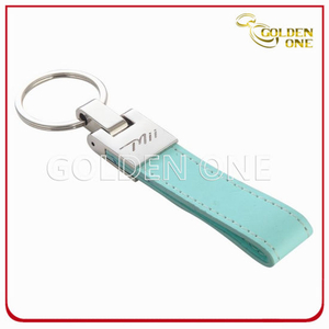 Promotion-Bestseller-PU-Leder-Schlüsselanhänger mit Gravur-Logo