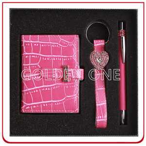 Kundenspezifisches Schlüsselhalter- und Brieftaschen-Geschenkset aus Leder
