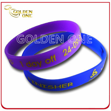 Fabrik-Großhandelskundenspezifisches einfaches Farbe gedrucktes Silikon-Armband