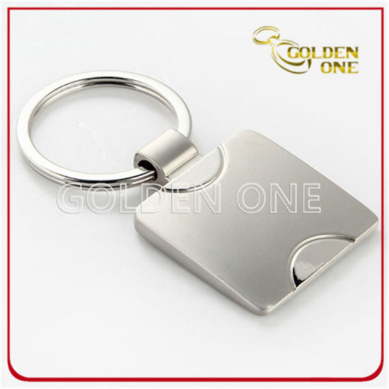 Promotion Square Shape Custom Gravur Metall Schlüsselanhänger