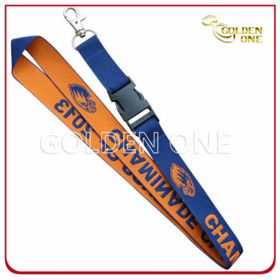Werbegeschenk Kundenspezifisches sublimationsbedrucktes Polyester-Lanyard mit Sicherheitsschnalle