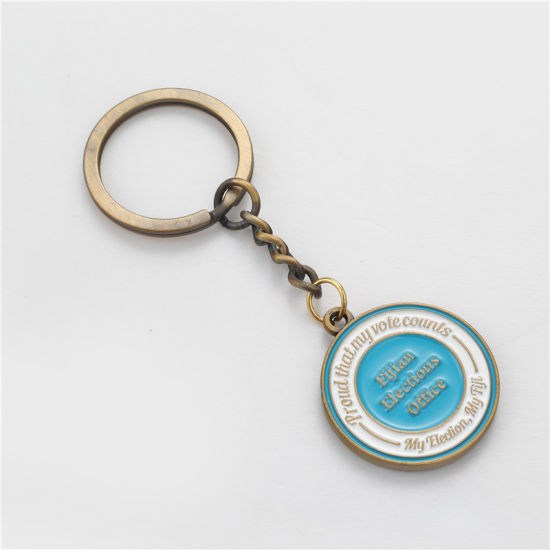 Antikbeschichtung Werbegeschenk Kundenspezifische Zinklegierung Keychain