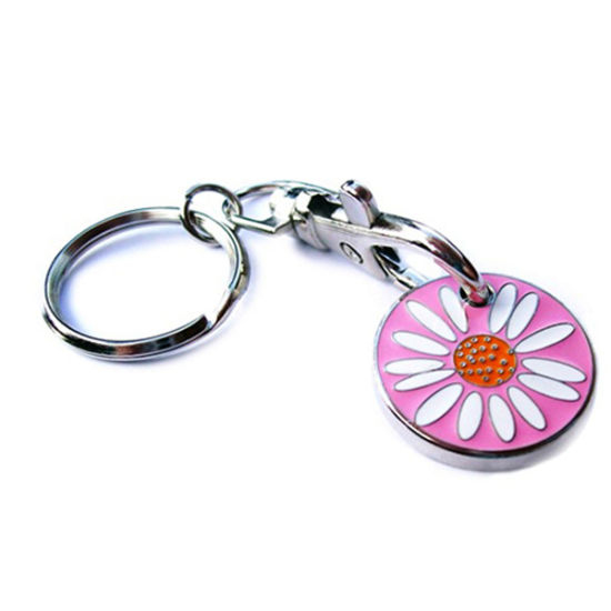Werbegeschenk Custom Logo Metall Trolley Coin Schlüsselanhänger