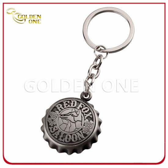 Antik Splitter vergoldet Bierdeckel Metall Flaschenöffner Schlüsselanhänger