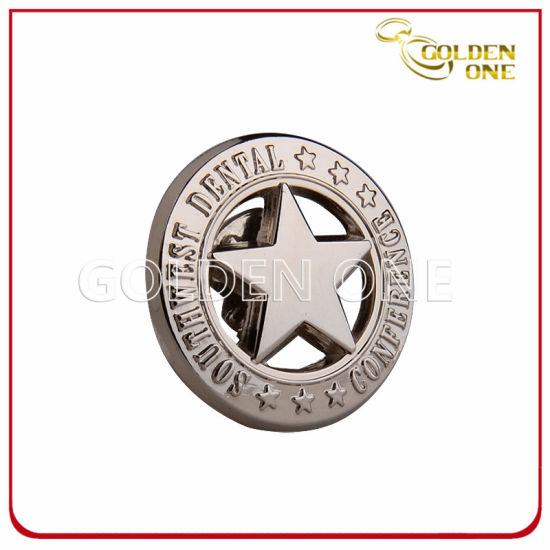 Personalisiertes, gestempeltes, graviertes, vergoldetes Metallabzeichen