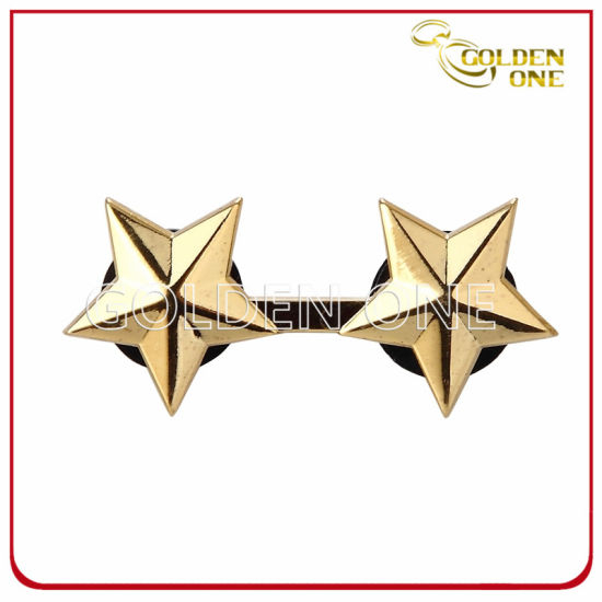 Personalisiertes, gestempeltes, graviertes, vergoldetes Metallabzeichen