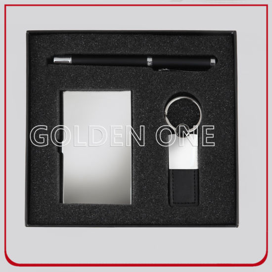 Executive Schlüsselanhänger & Kartenhalter & Stift Geschenkset