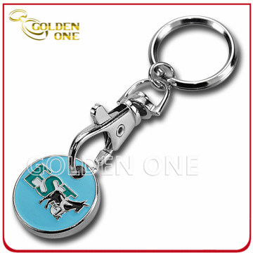 Promotion Günstige Custom Metall Trolley Token Schlüsselanhänger