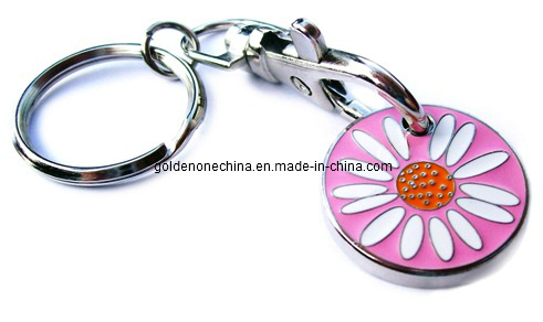 Hochwertiger, individuell bedruckter Schlüsselanhänger aus Metall mit Logo