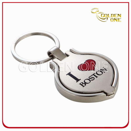Promotion-Zinklegierungs-Fotorahmen-Schlüsselkette