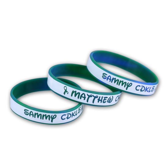 Werbegeschenk Kundenspezifisch geprägtes Silikonarmband mit Farbfüllung