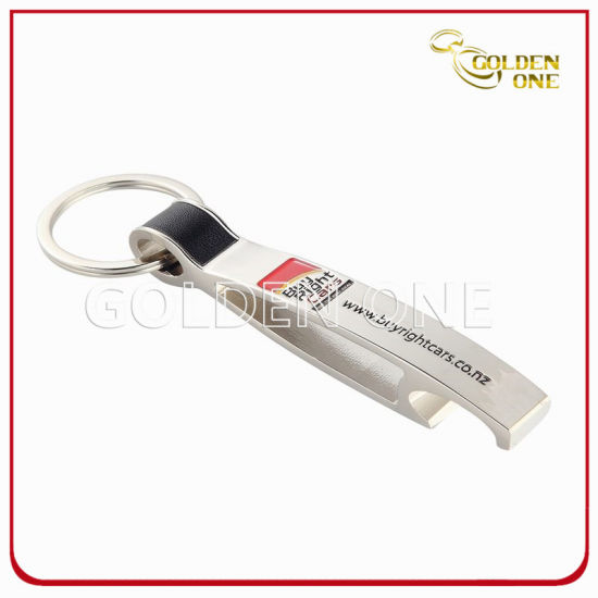 Flaschenöffner-Schlüsselanhänger aus Metall mit benutzerdefiniertem Logo aus weicher Emaille