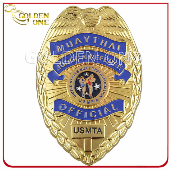 Custom Copper Stamped Gold Finish Military Emblem