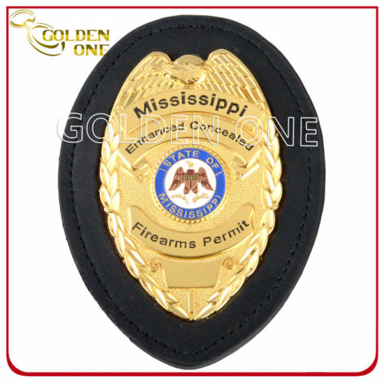 Custom Copper Stamped Gold Finish Military Emblem