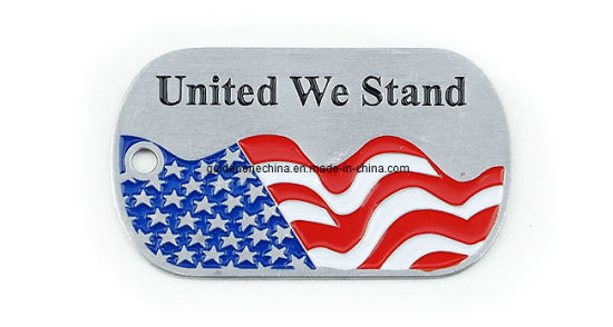 Kundenspezifische Design-Vintage-Finish-Metall-Erkennungsmarke