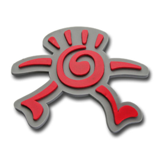 Personalisiertes benutzerdefiniertes Logo Bekleidungszubehör waschbarer Gummi-PVC-Patch