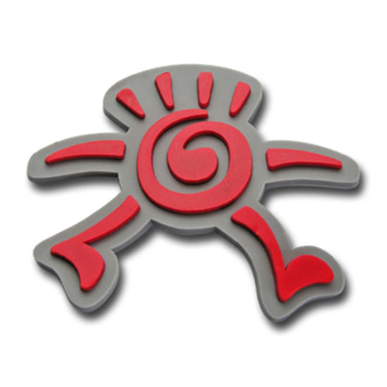 Personalisiertes benutzerdefiniertes Logo Bekleidungszubehör waschbarer Gummi-PVC-Patch