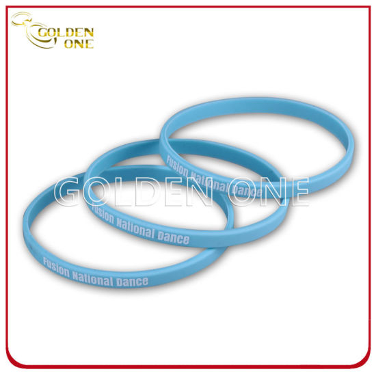 Benutzerdefinierte Kindergröße geprägtes Silikon-Silikon-Armband