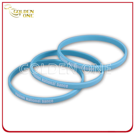 Benutzerdefinierte Kindergröße geprägtes Silikon-Silikon-Armband