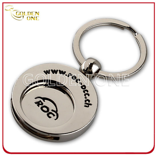 Werbegeschenk Custom Logo Metall Trolley Coin Schlüsselanhänger