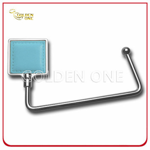 Werbegeschenk Taschenhalter aus vernickeltem Metall mit quadratischem Design