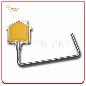 Werbegeschenk Vernickelter Haus-Design-Geldbörsenhaken aus Metall