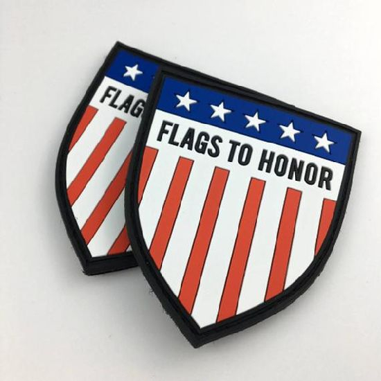 Gummierte PVC-Patches mit personalisiertem Markennamen-Logo