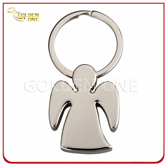 Kundenspezifischer leerer ovaler Form-Auto-Souvenir-Kabel-Metallschlüsselhalter