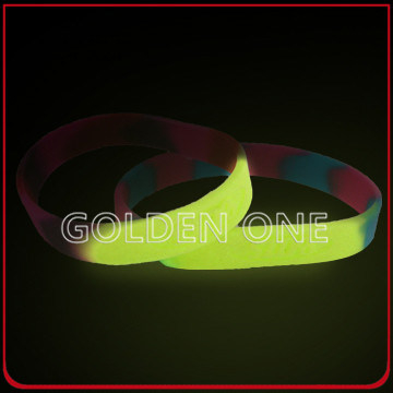 Mode-kundenspezifisches leuchtendes buntes gedrucktes Logo-Silikon-Armband