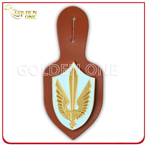 Benutzerdefinierte Militär-Emblem-Leder-Abzeichen-Halter
