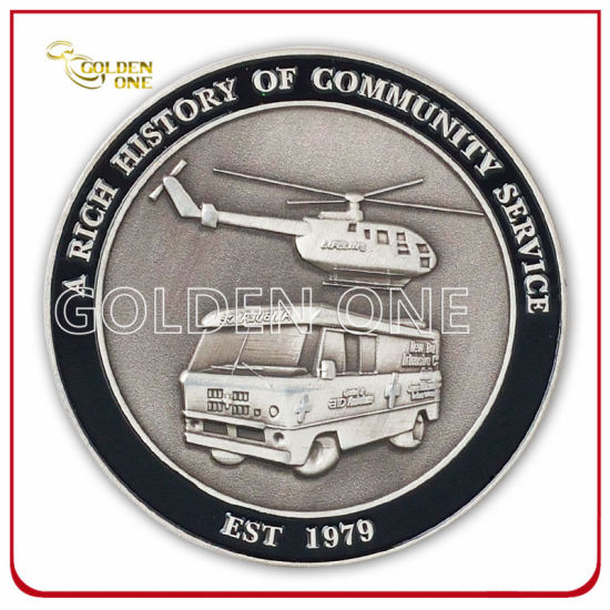 Promotion Custom Antique Gold 3D Challenge Metallmünze