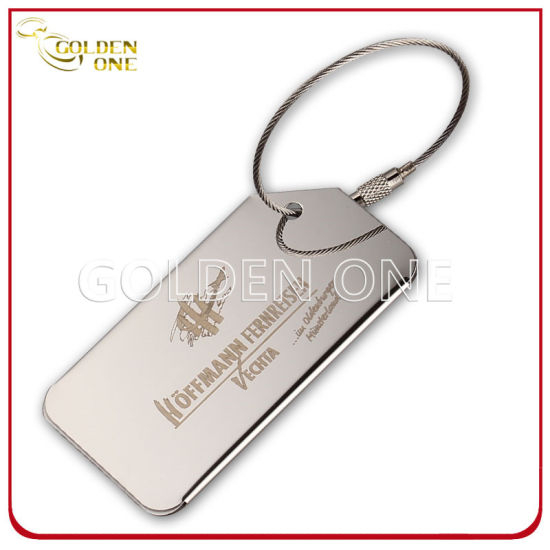 Hochwertige Lsaer-Gravur-Metall-Edelstahl-Gepäckanhänger