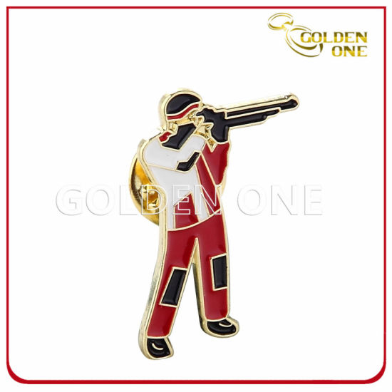 Geprägtes Logo in Gold-Finish Metall-Emblem aus weicher Emaille