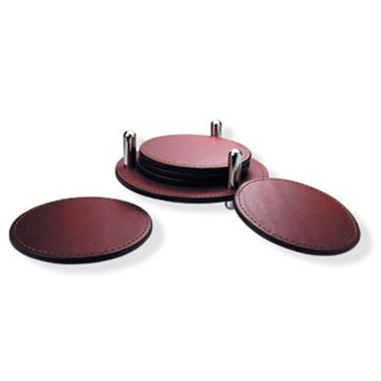 Werbegeschenk Bedruckbares Aluminium-Untersetzer-Set in runder Form