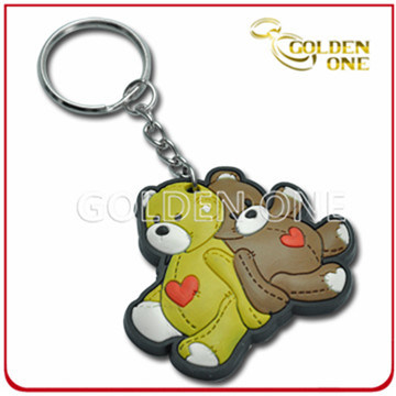 Werkseitig benutzerdefinierter Offsetdruck-Weich-PVC-Schlüsselring