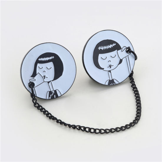 Kundenspezifisches Design Metall 2D 3D bunte Tierkarikatur-Andenken-weiche Emaille-Knopf-Revers-Stift mit Funkeln