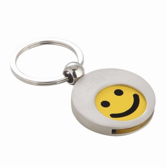 Personalisierter Perlen-Schlüsselanhänger aus vernickeltem Metall